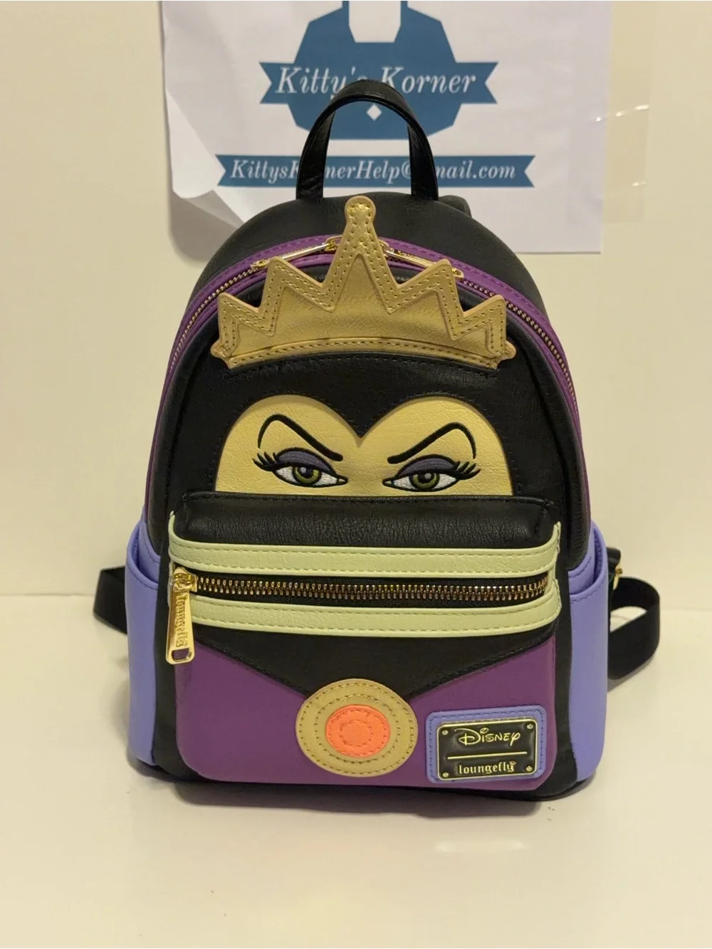 NWT Loungefly Disney Evil Queen Mini Backpack - Black/Purple